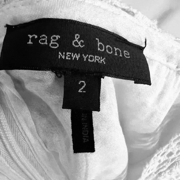 Rag & Bone Aleah Crochet V Neck Mini Dress - Picture 8 of 9